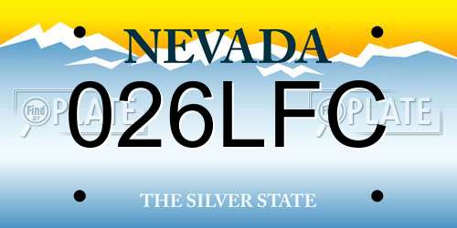 026LFC Nevada License Plate