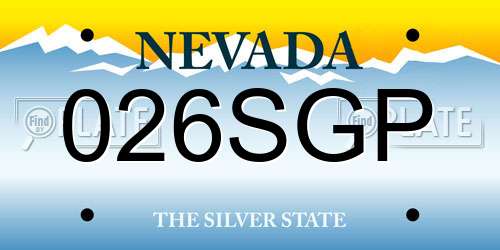 026SGP Nevada License Plate