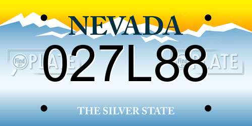 027L88 Nevada License Plate