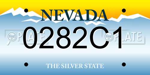 0282C1 Nevada License Plate