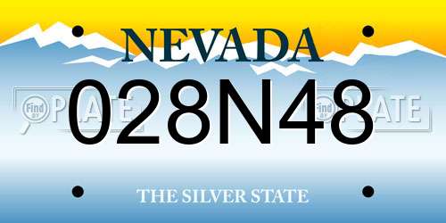 028N48 Nevada License Plate