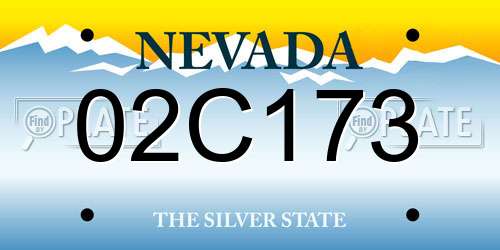 02C173 Nevada License Plate