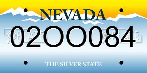 02OO084 Nevada License Plate