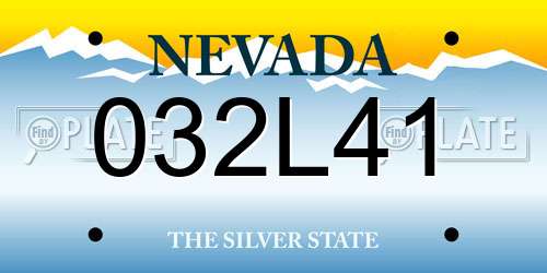 032L41 Nevada License Plate