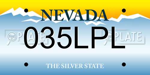 035LPL Nevada License Plate