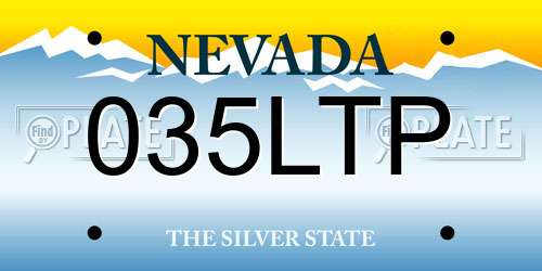 035LTP Nevada License Plate