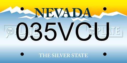 035VCU Nevada License Plate