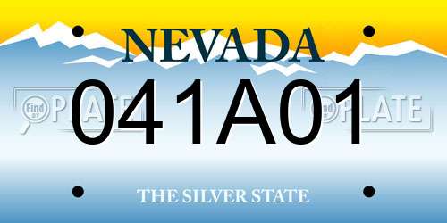 041A01 Nevada License Plate