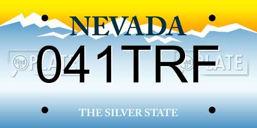 041TRF Nevada License Plate