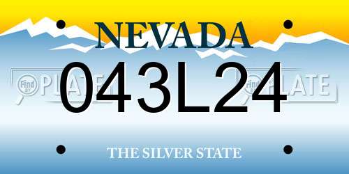 043L24 Nevada License Plate