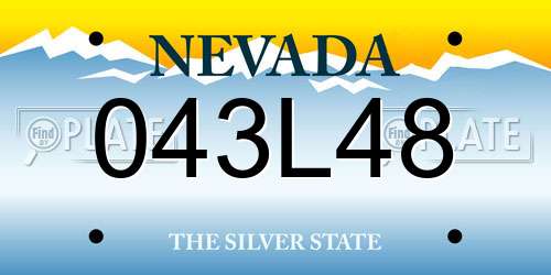 043L48 Nevada License Plate