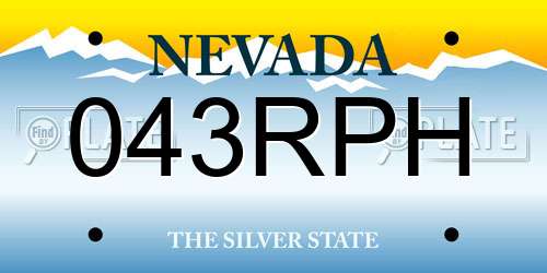 043RPH Nevada License Plate