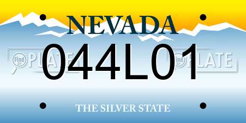 044L01 Nevada License Plate