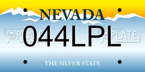 044LPL Nevada License Plate