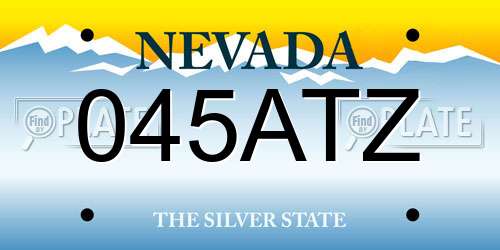 045ATZ Nevada License Plate