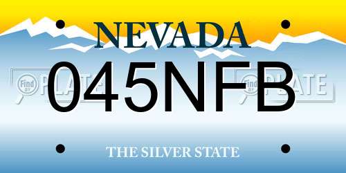 045NFB Nevada License Plate