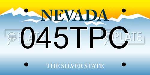 045TPC Nevada License Plate
