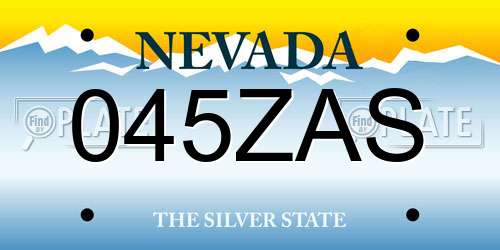 045ZAS Nevada License Plate