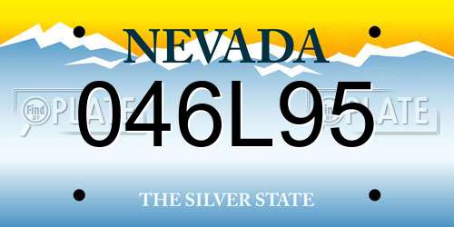 046L95 Nevada License Plate
