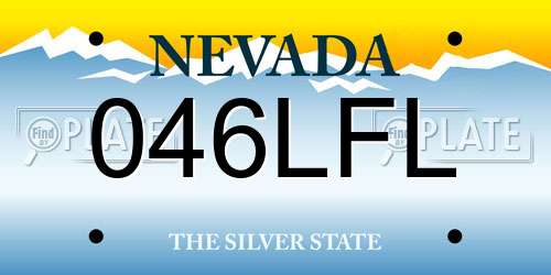 046LFL Nevada License Plate