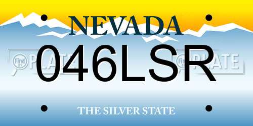 046LSR Nevada License Plate