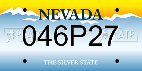 046P27 Nevada License Plate