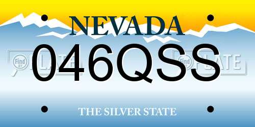 046QSS Nevada License Plate