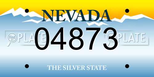 04873 Nevada License Plate