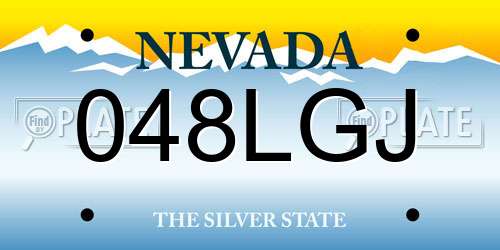 048LGJ Nevada License Plate