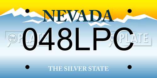 048LPC Nevada License Plate