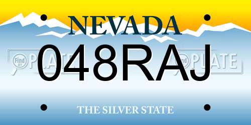 048RAJ Nevada License Plate