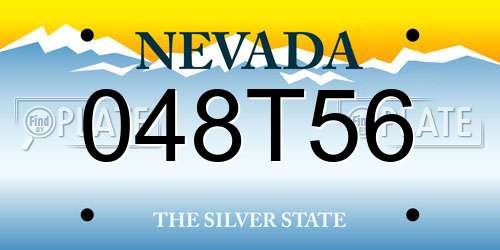 048T56 Nevada License Plate