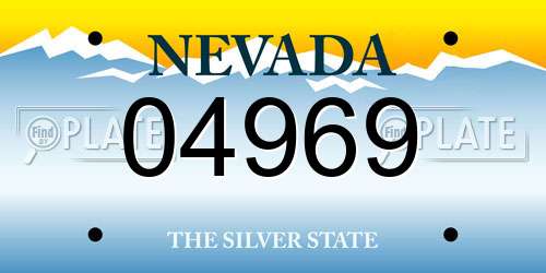 04969 Nevada License Plate