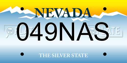 049NAS Nevada License Plate