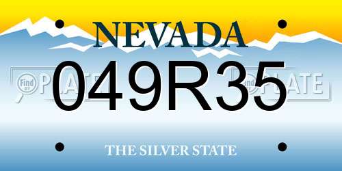 049R35 Nevada License Plate