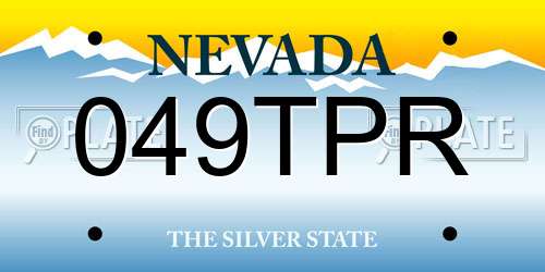 049TPR Nevada License Plate