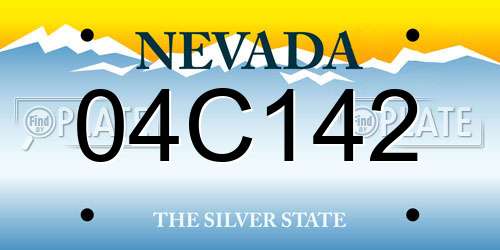 04C142 Nevada License Plate