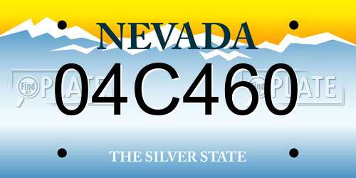 04C460 Nevada License Plate