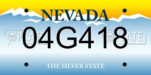 04G418 Nevada License Plate