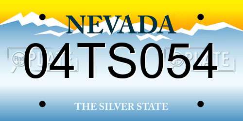 04TS054 Nevada License Plate