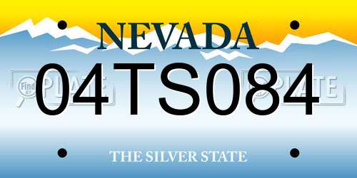 04TS084 Nevada License Plate