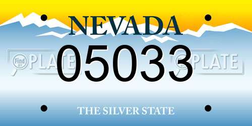 05033 Nevada License Plate
