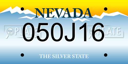 050J16 Nevada License Plate