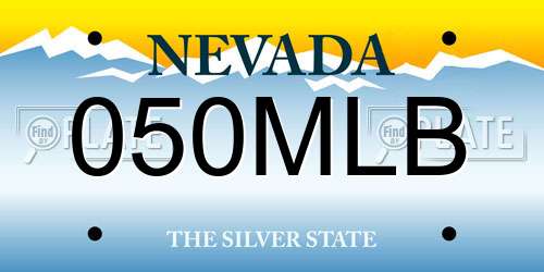 050MLB Nevada License Plate