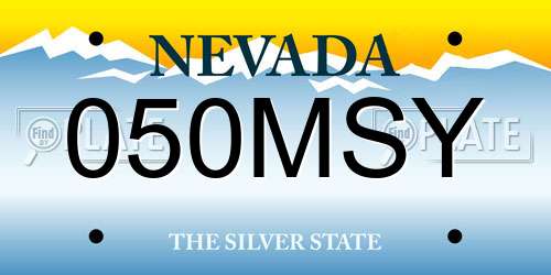 050MSY Nevada License Plate
