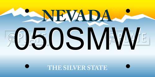 050SMW Nevada License Plate
