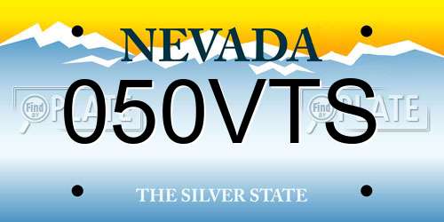 050VTS Nevada License Plate