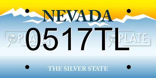 0517TL Nevada License Plate