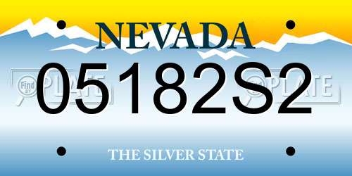 05182S2 Nevada License Plate