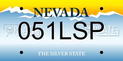 051LSP Nevada License Plate